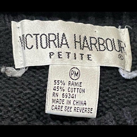 ⭐HP(X4)⭐VTG▪️VICTORIA HARBOUR▪️Pearl Rhinestone & Bead Embellished Sweater - Picture 7 of 8